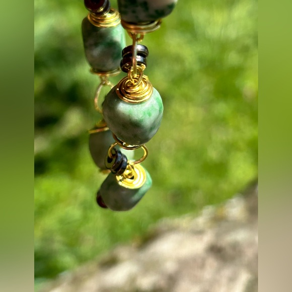 🪨Amazonite bracelet with gold wire works - Picture 9 of 9